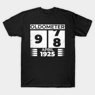 Oldometer 98 Years Old Born In April 1925 T-Shirt